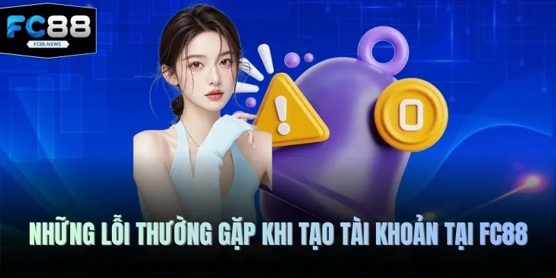 Những lỗi thường gặp khi tạo tài khoản tại FC88